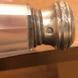 Saliere and pepper in solid silver cap