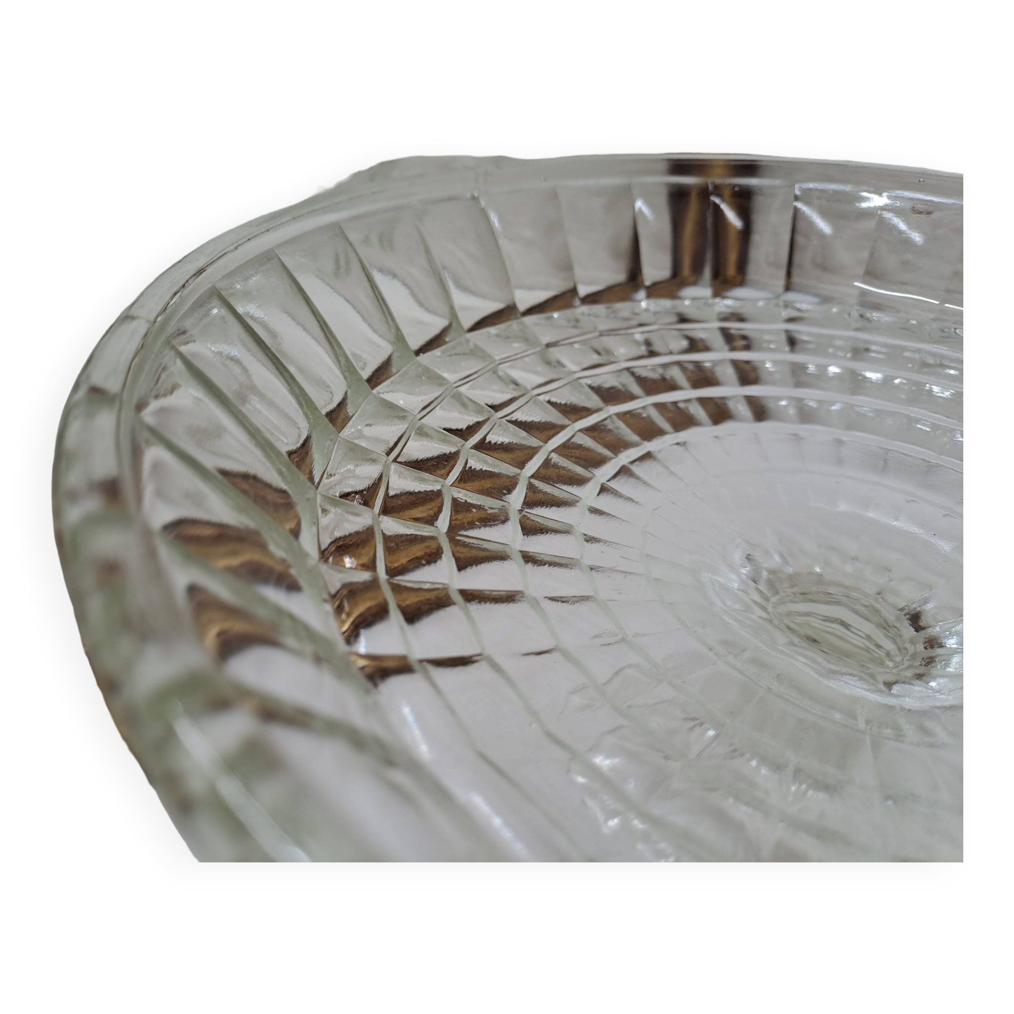 Art Deco glass fruit bowl