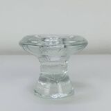 5 bougeoirs "feuilles" en verre vintage