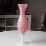 Vintage pink opaline vase