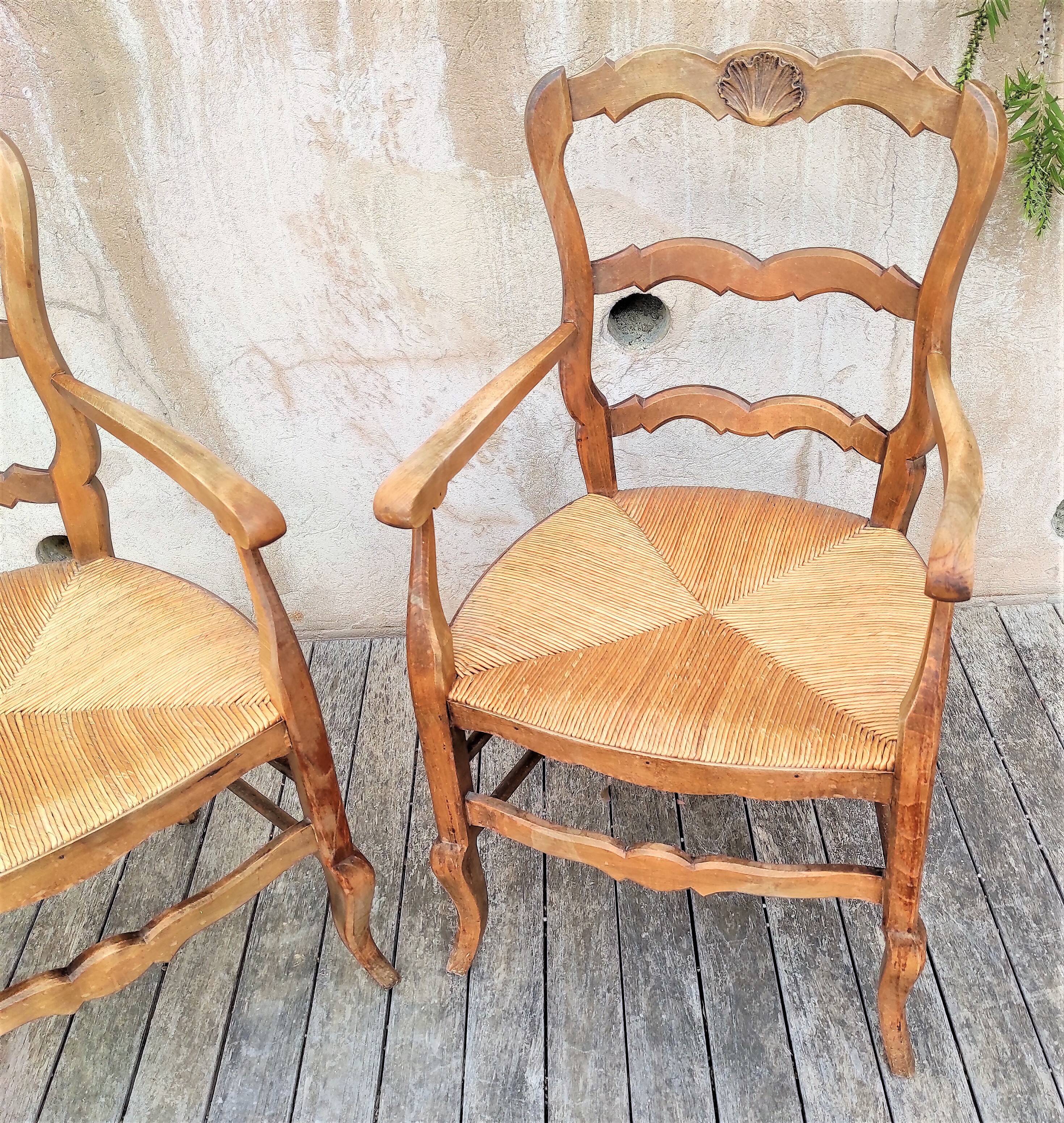 Old rustic armchairs