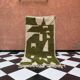Handmade pure wool traditional green rug 140 x 260 cm