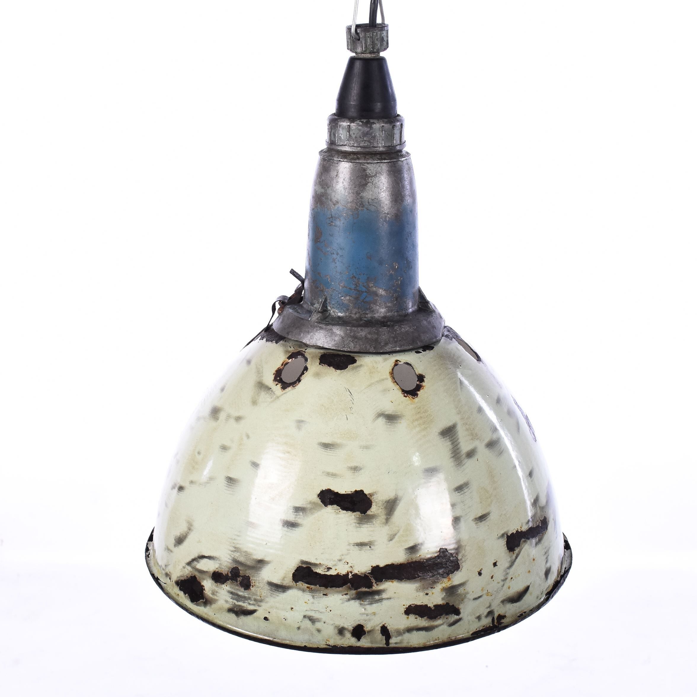 Enamel pendant lamp green
