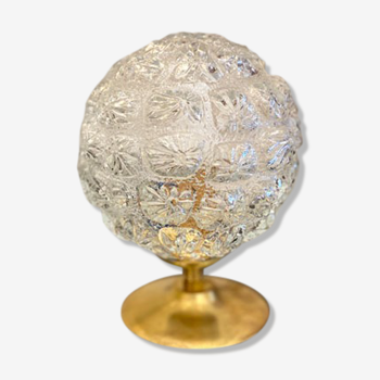 Lampe globe “fleur” en verre