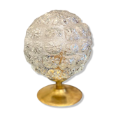 Lampe globe “fleur” en verre