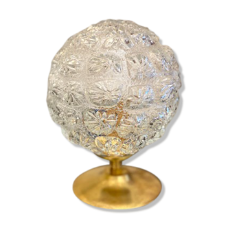 Lampe globe “fleur” en verre