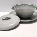 Vintage Sage Green Earthenware Serving Centerpiece by G. Andlovitz for Laveno