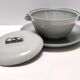 Vintage Sage Green Earthenware Serving Centerpiece by G. Andlovitz for Laveno