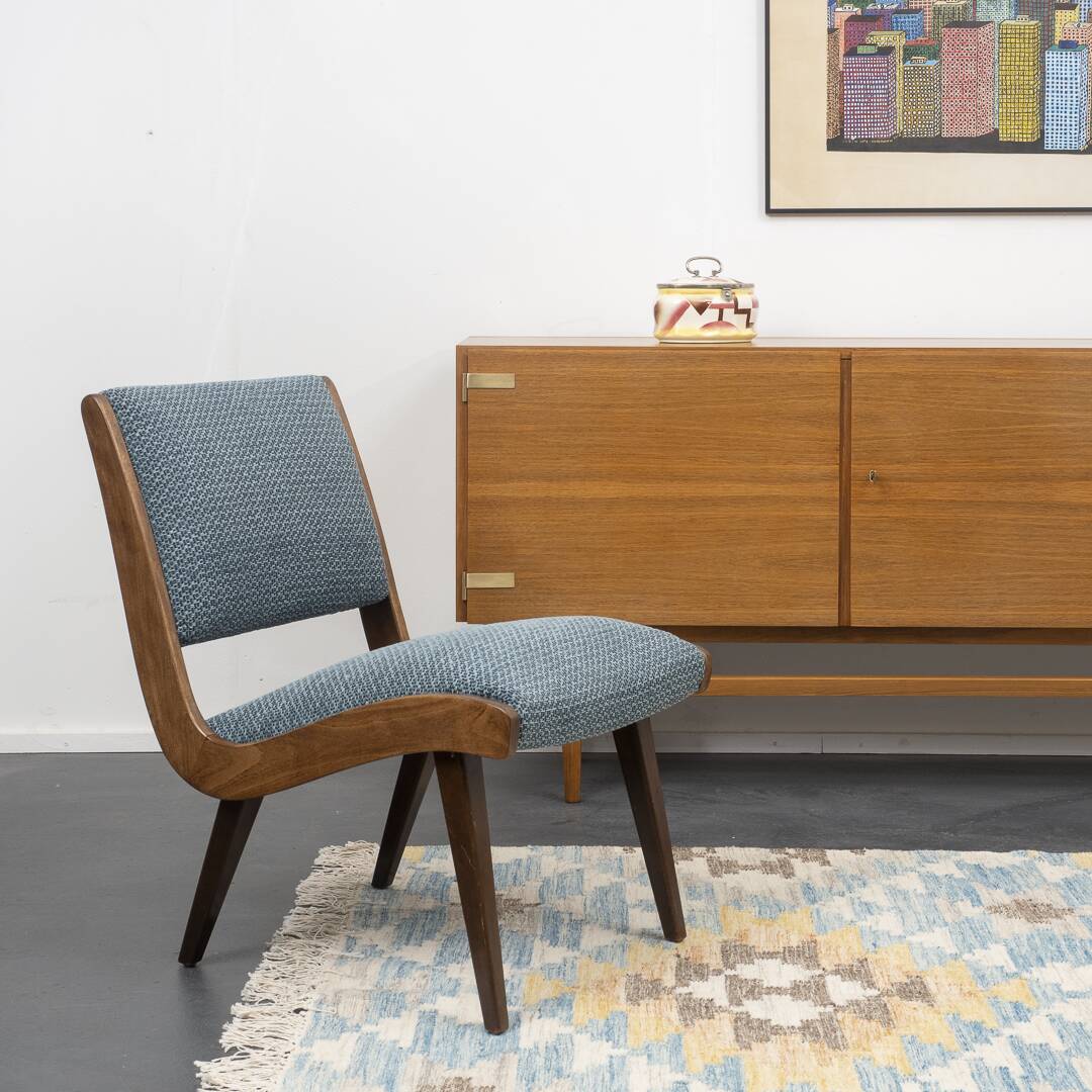 Fauteuil vintage année 50 refait à neuf, dispo 2