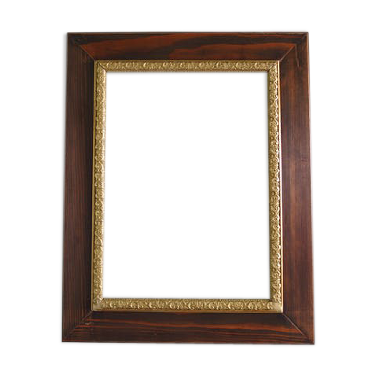 Wooden frame with golden stick baguette