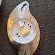 paire appliques 20 eme inox verre opaque