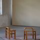 Pair of Mid Century Brutalist Night Stands in Solid Pine, 1970s, Made in Sweden
