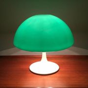 Mid-century green Italian table lamp Toledo by Luigi Massoni for Guzzini, 1960s.