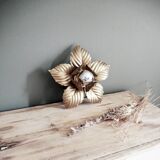 Vintage metal flower wall light