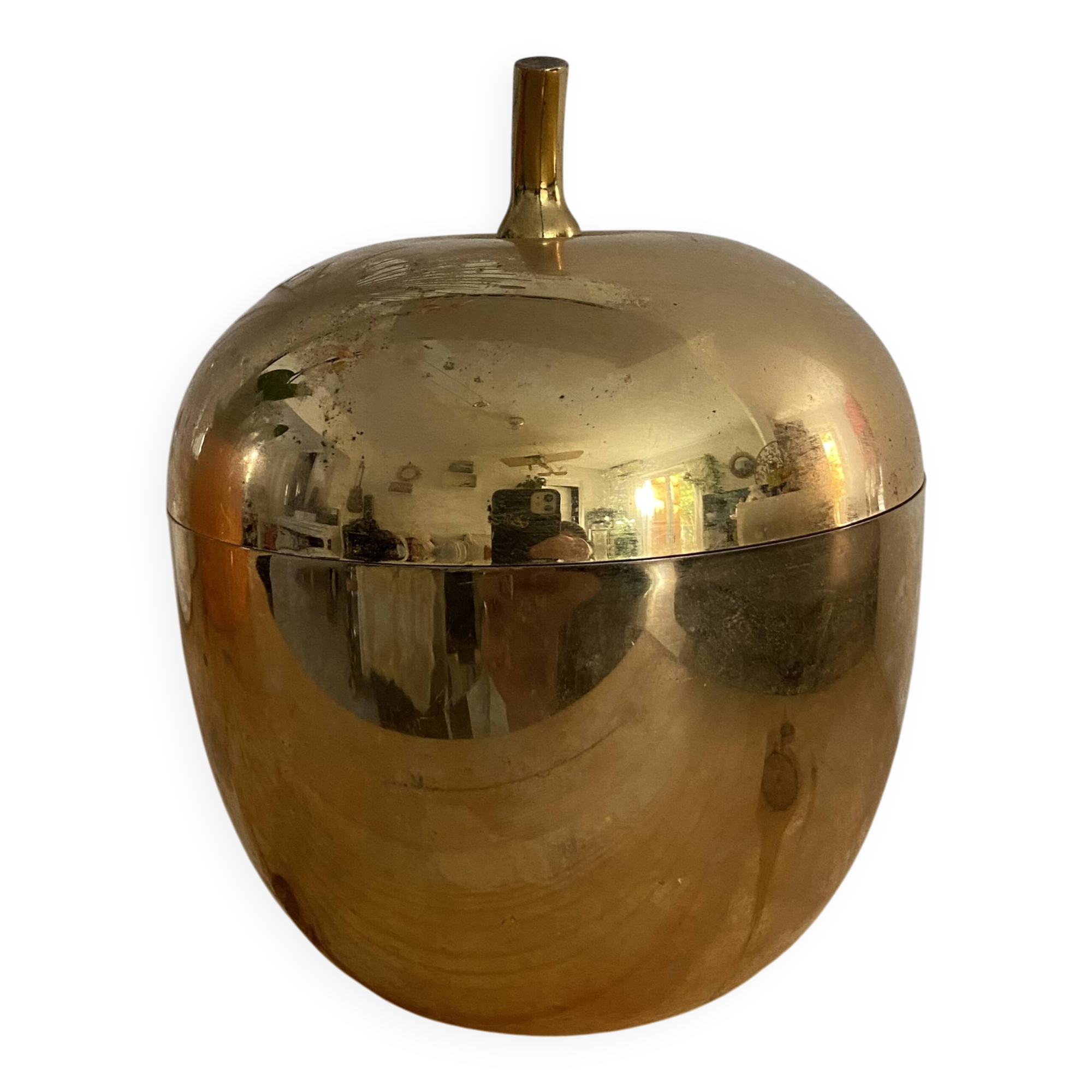 Vintage golden ice cube apple 70