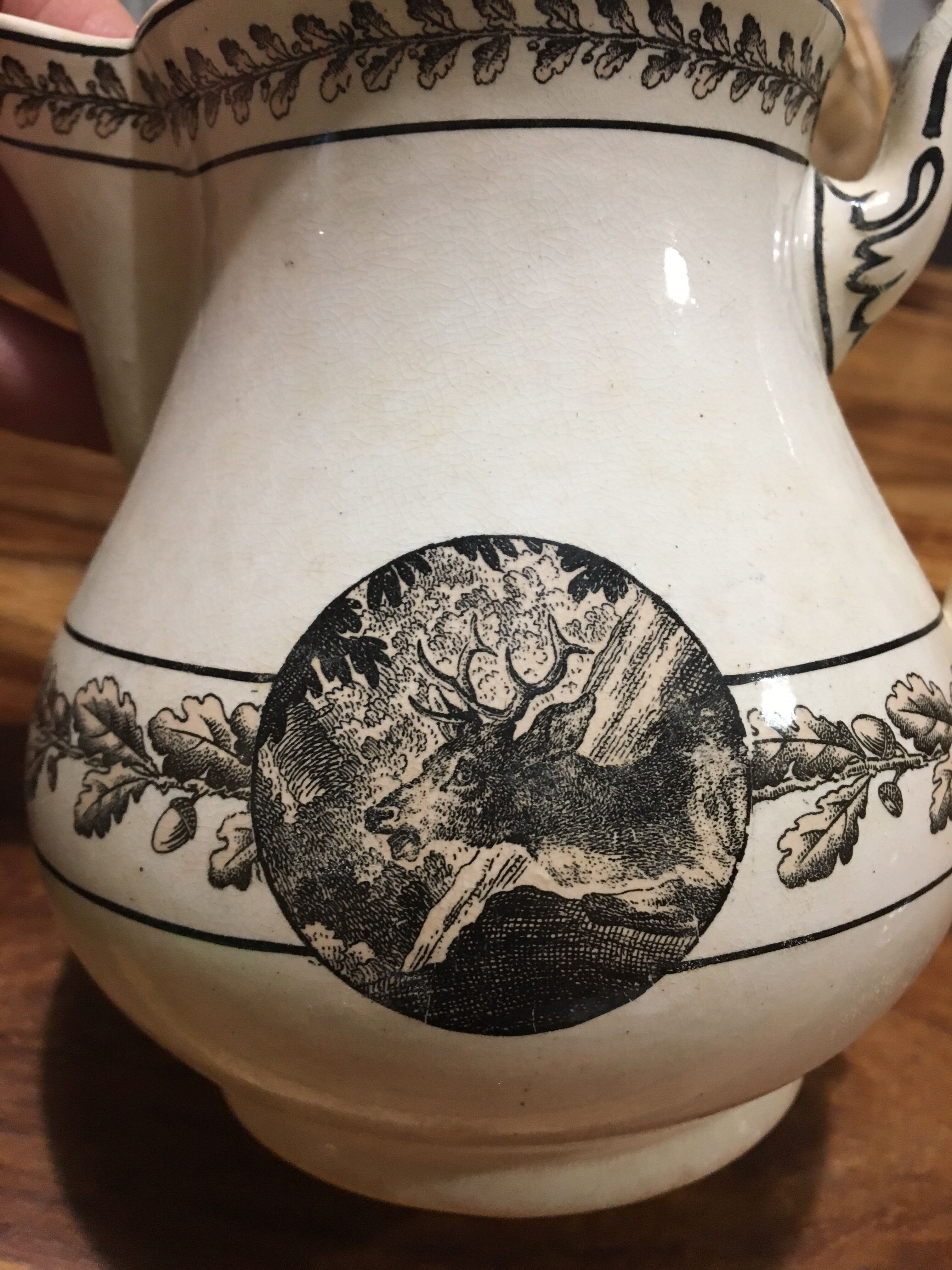 Pitcher in sarreguemines "Nemrod" earthenware