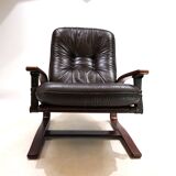 Westnofa The Panter leather lounge chair by Arnt Lande, 1970