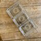 Duralex vintage glass and silver metal tray/servant