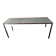Bureau design acier chromé verre trempé
