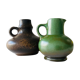 2 vintage West German vases 1 stein Keramik pitcher vase, 1 Steuler pitcher vase