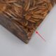 Large square brass and epoxy trinket tray with seed inclusions