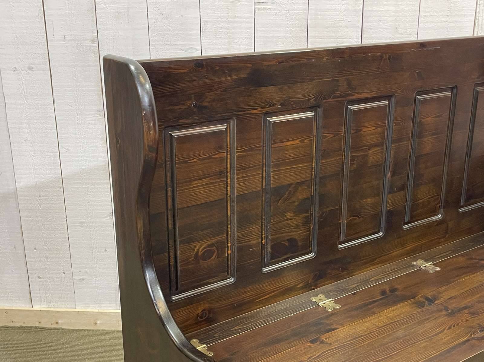 Banc coffre anglais en sapin moderne