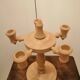 Scandinavian wooden candlestick holder