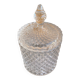 Vintage Molded Glass Bonbonnière Sugar Bowl #D903