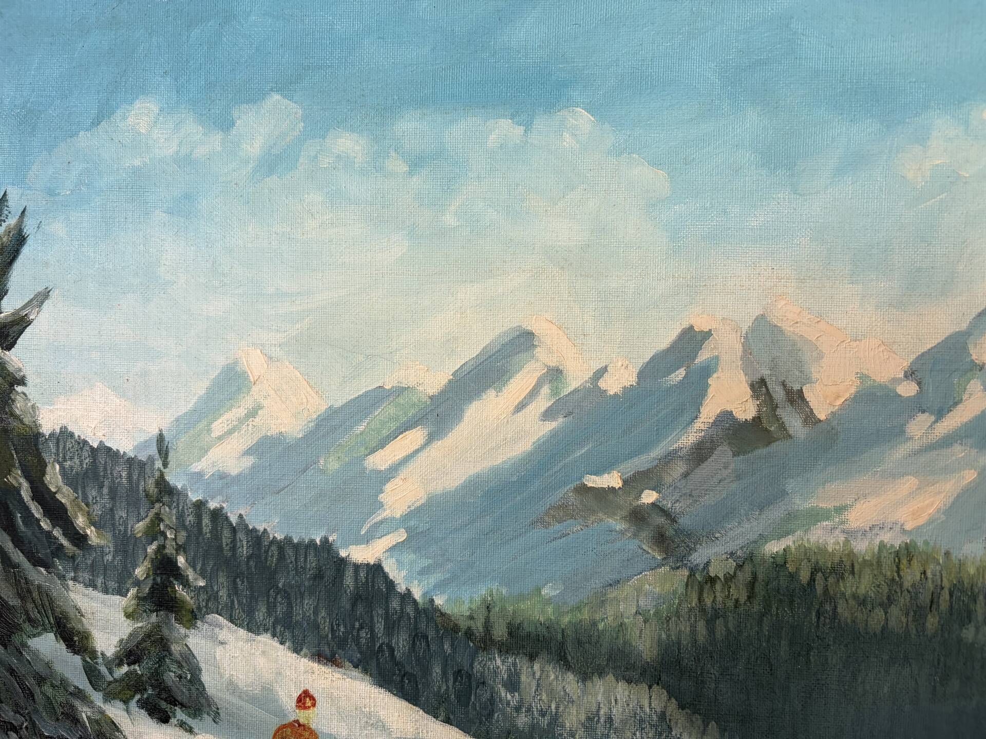 Paysage à l’huile signé 40cmx55cm