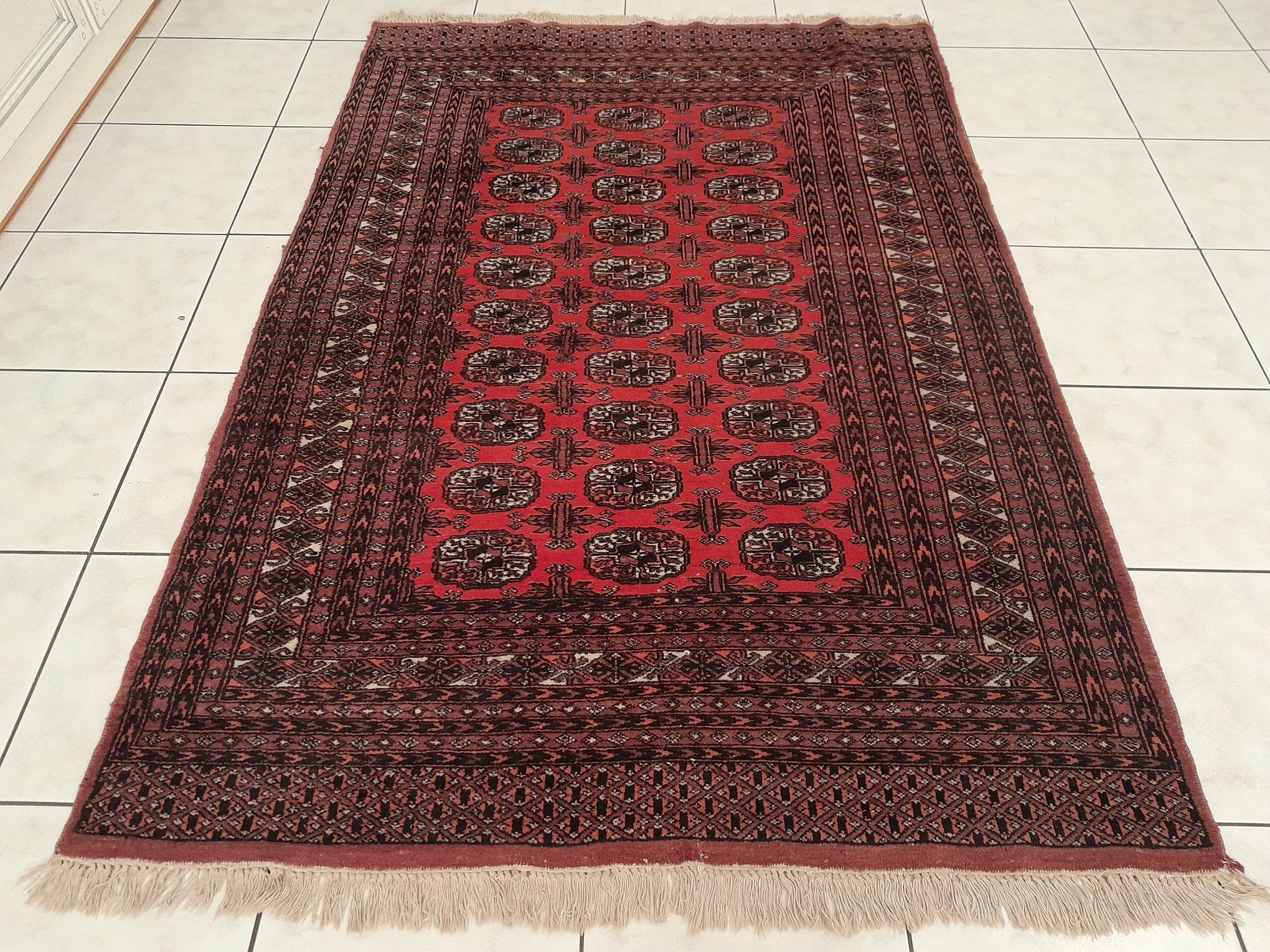 Handmade Bukhara carpet 181x125cm