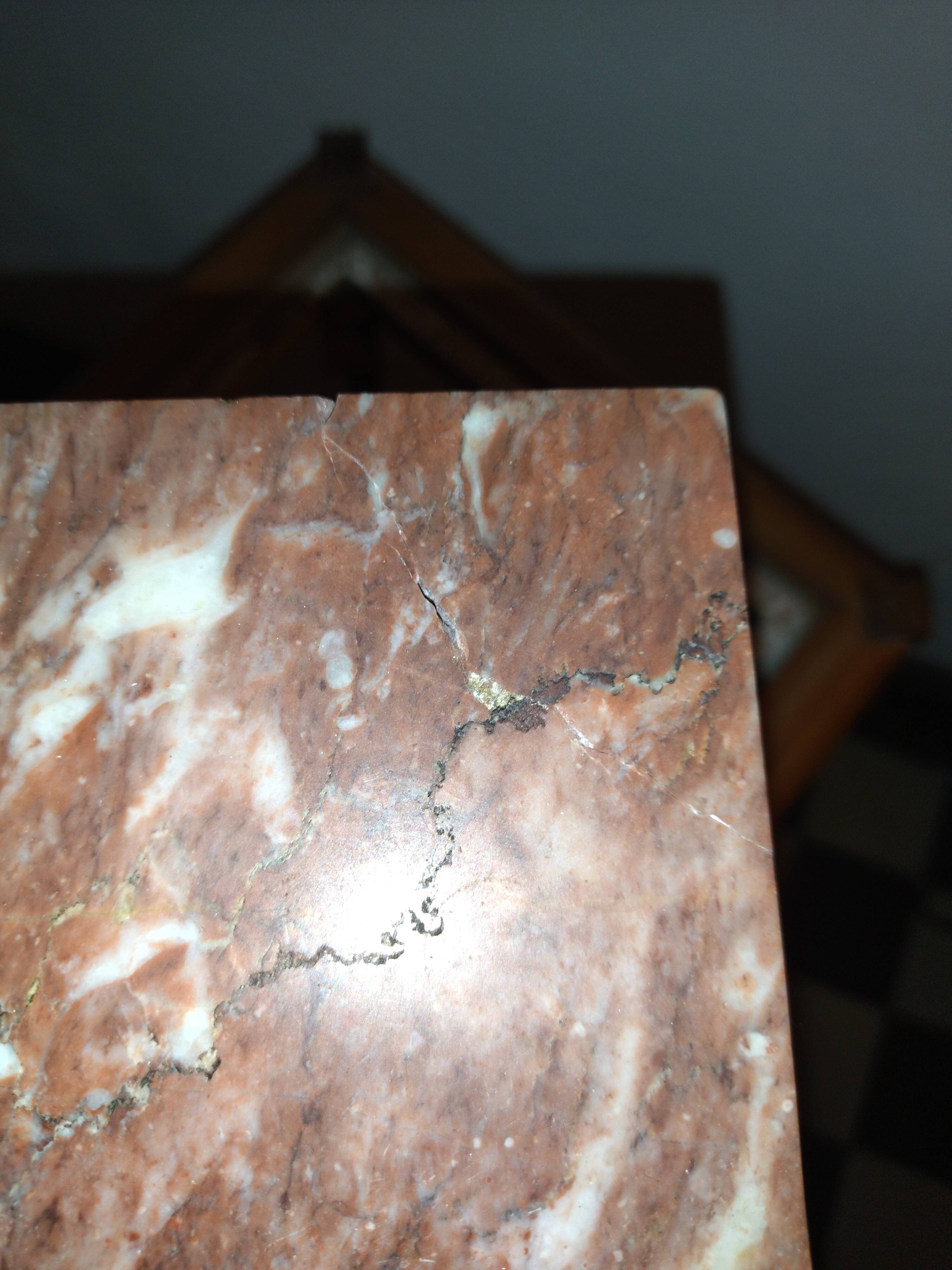 Selette art-deco wood and marble