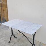 Table bistrot en marbre et fonte ancienne