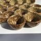 Assiettes à escargots grès moucheté artisanal (lot de 3)