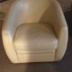 Ivory leather club armchair