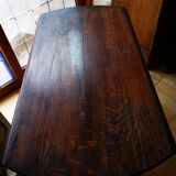 Rustic oak table 1930 with flap