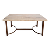 Table basse en marbre et laiton