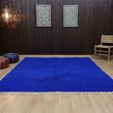 Handmade blue wool Berber rug 200cmx300cm