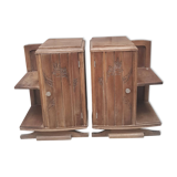 Pair of art deco bedside tables