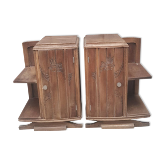 Pair of art deco bedside tables