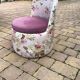 Mid-century armchair with floral pattern, 1970s