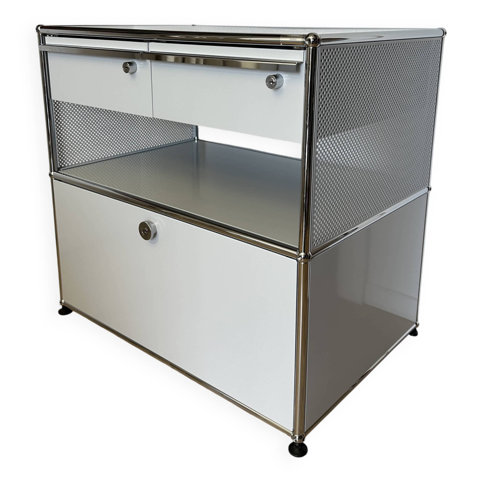 USM Haller chest of drawers in light grey