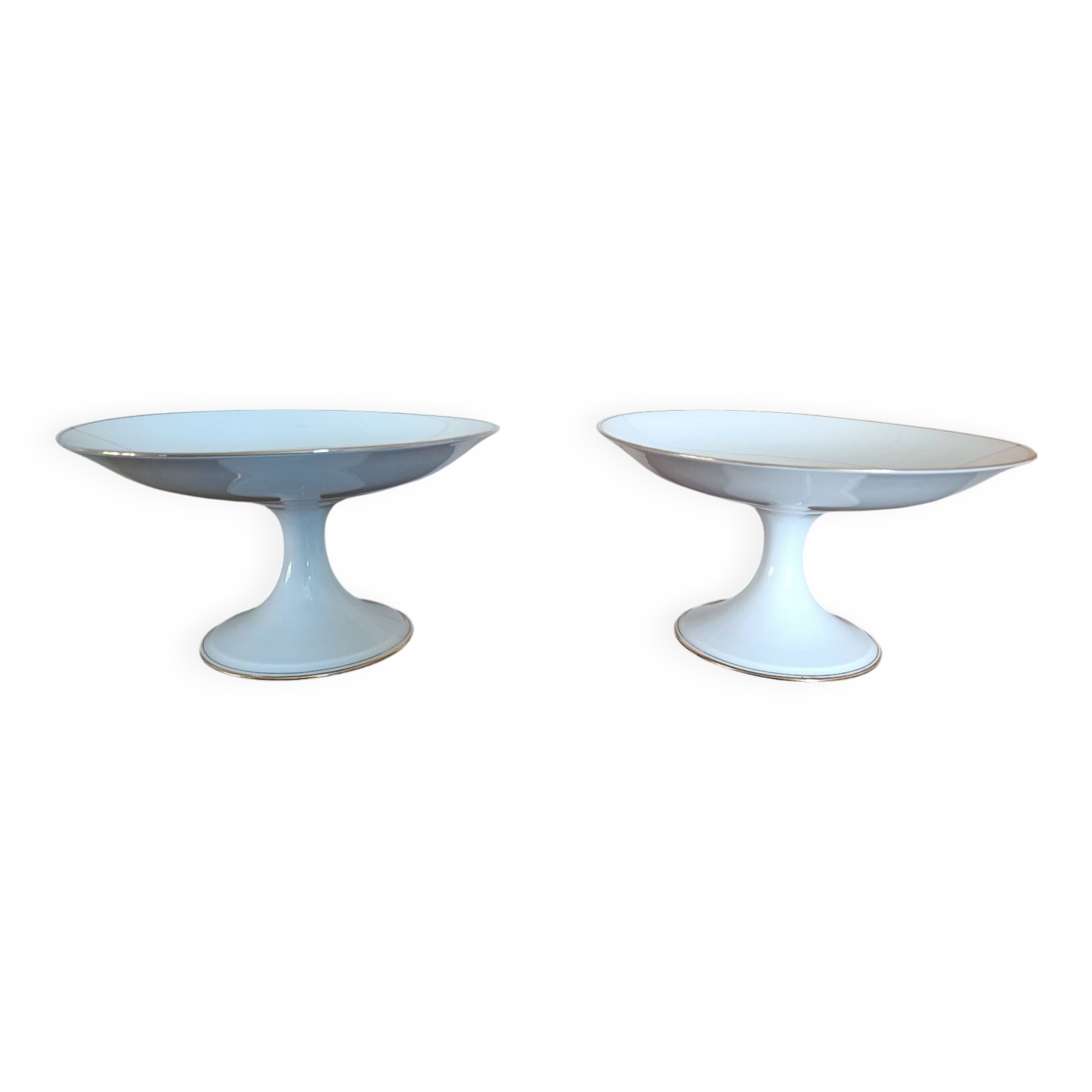 Pair of cake stands – Limoges B & Compagnie – Stamp M Blood