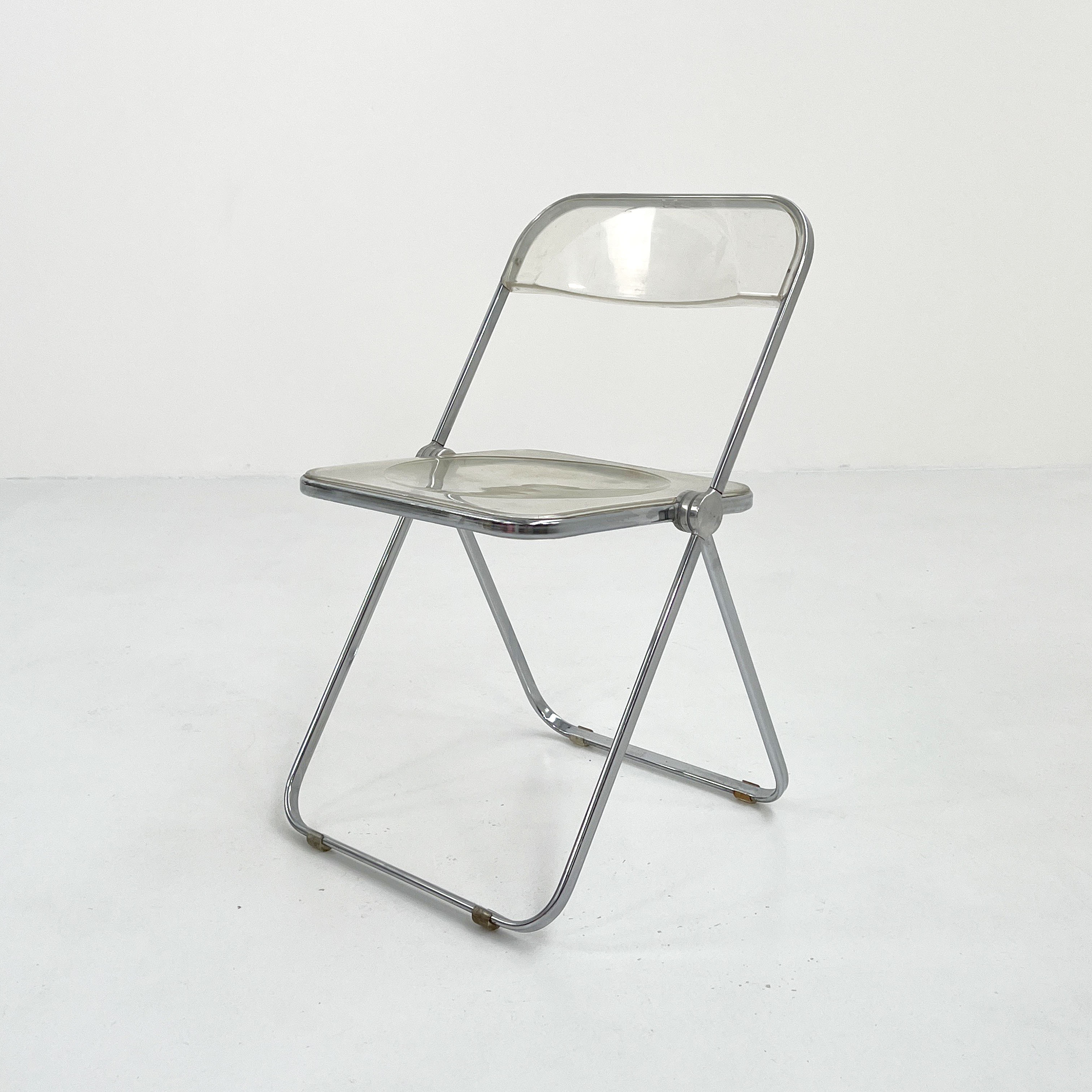 Chaise Plia transparente par Giancarlo Piretti pour Castelli, 1960