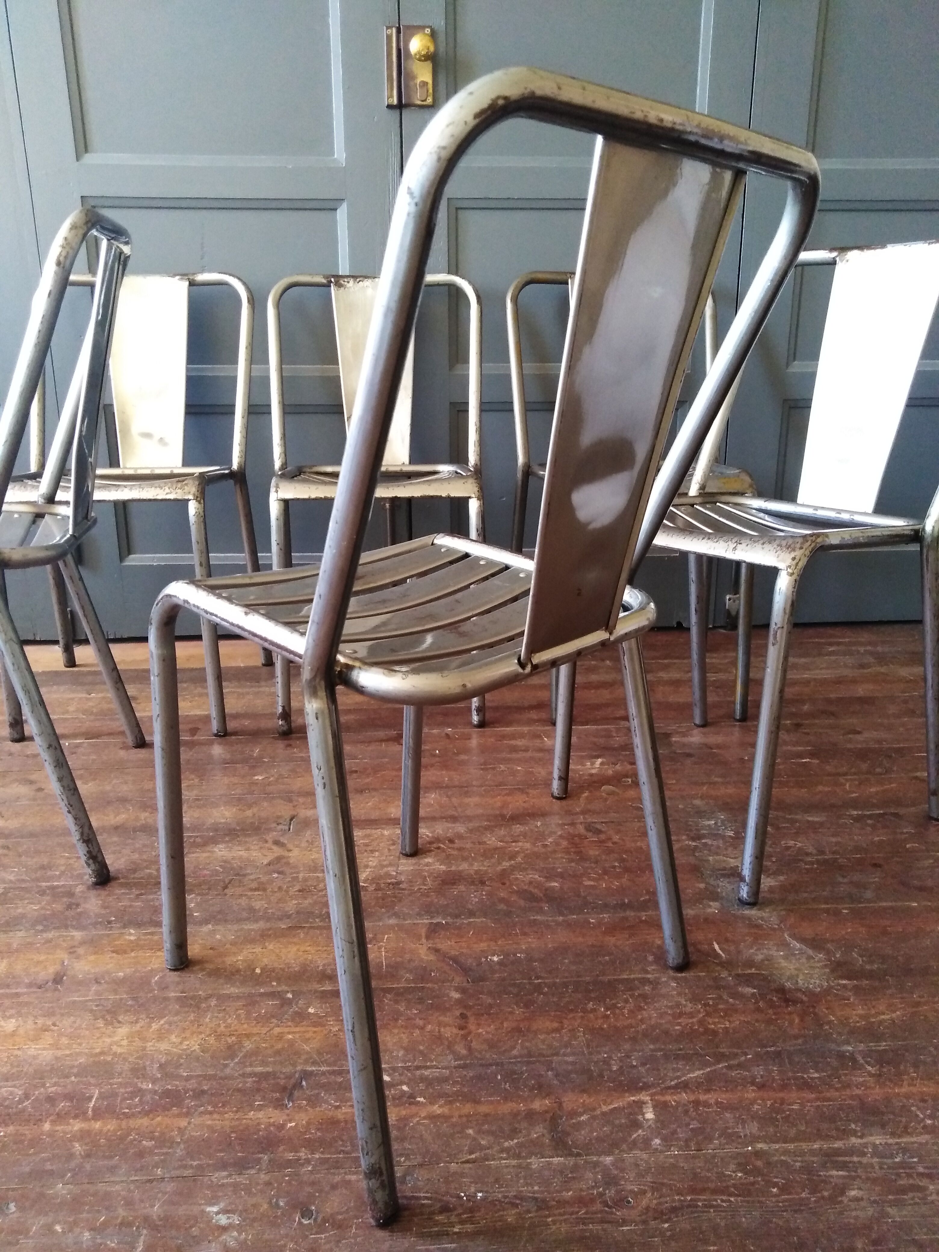 6 Tolix bistro chairs