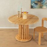 80s extendable Dining Table with wooden struts