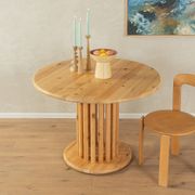 Table de salle à manger extensible des années 80 avec pieds en bois