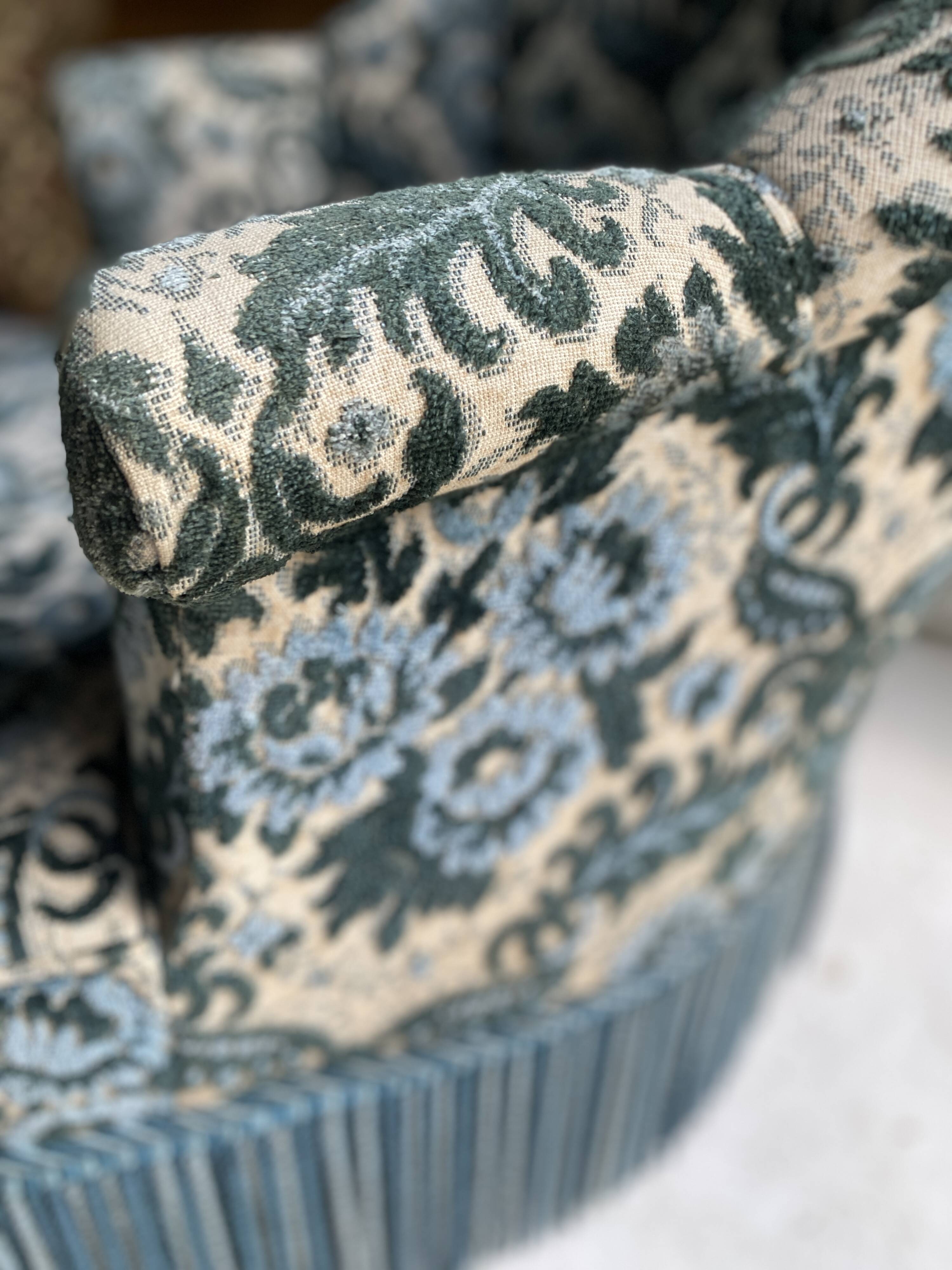 Pair of toad armchairs