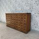 Renovated oak workshop drawer unit.