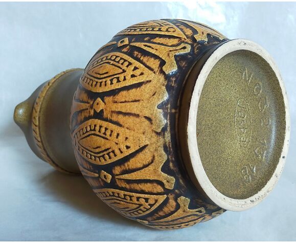 Ceramic pitcher west-germany jasba vintage graphic patterns