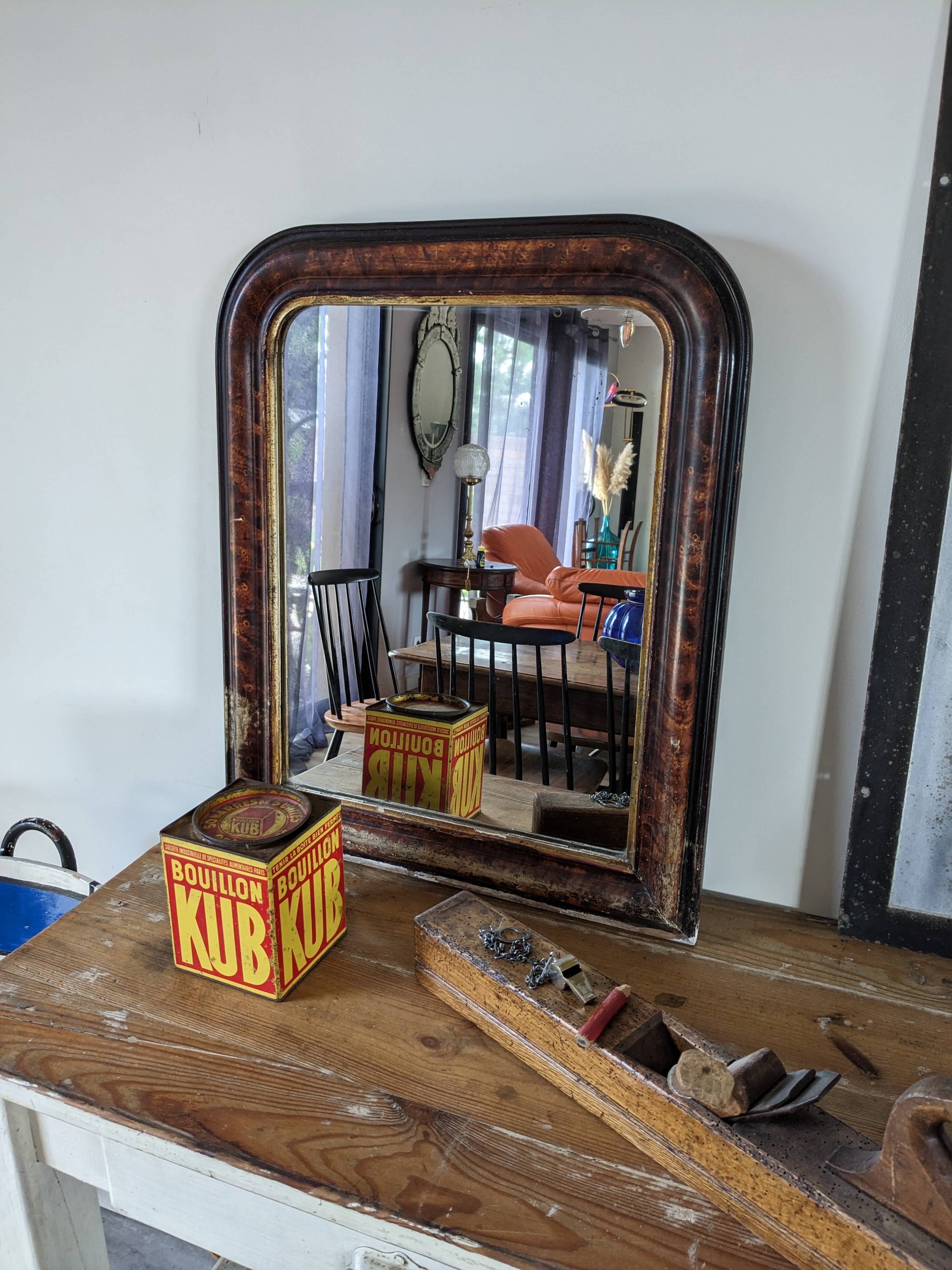 Mirror Louis Philippe marbled 62 x 52cm